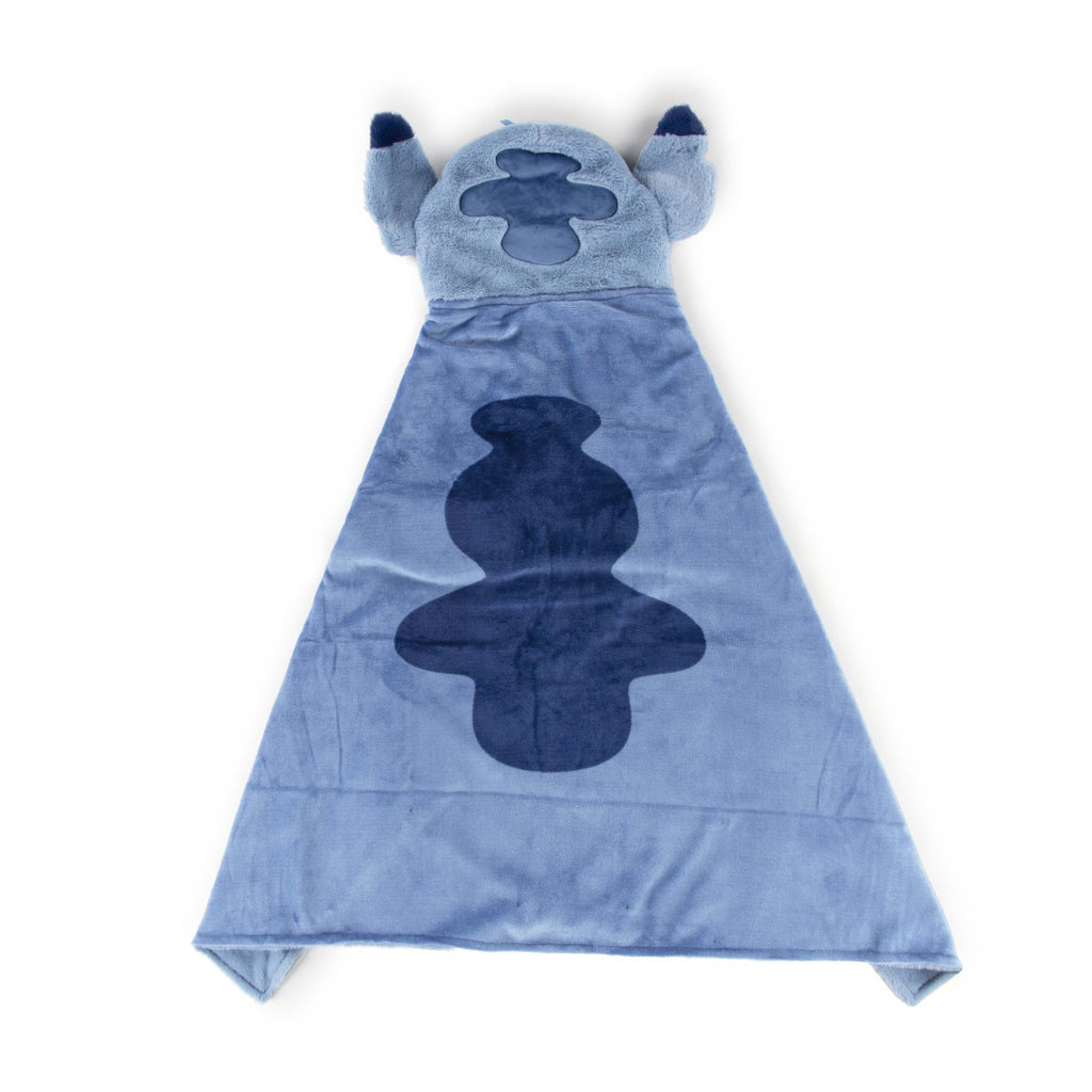 Stitch Kids Hooded Silk Touch Throw Blanket, Polyester Faux Fur, Blue, 54" x 40"