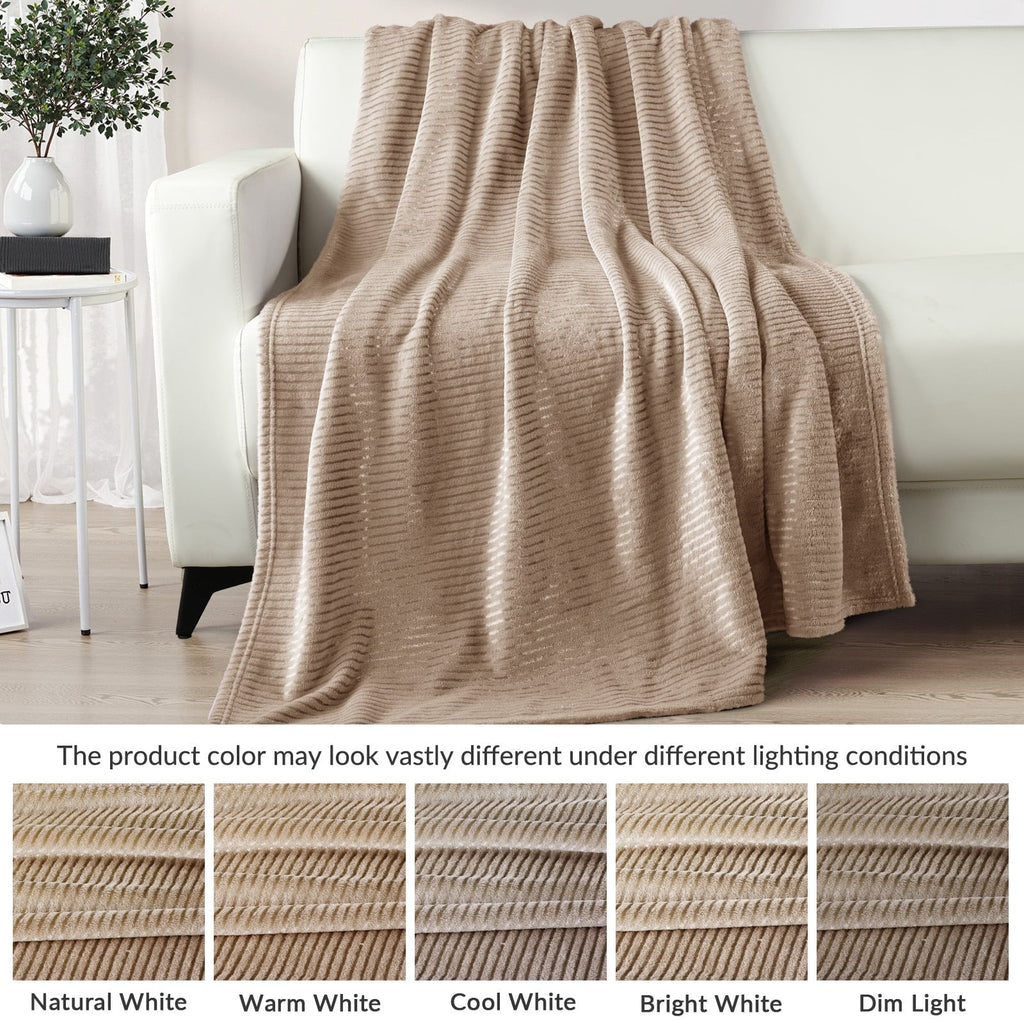 Soft Throw Blanket, 50"x60", Camel