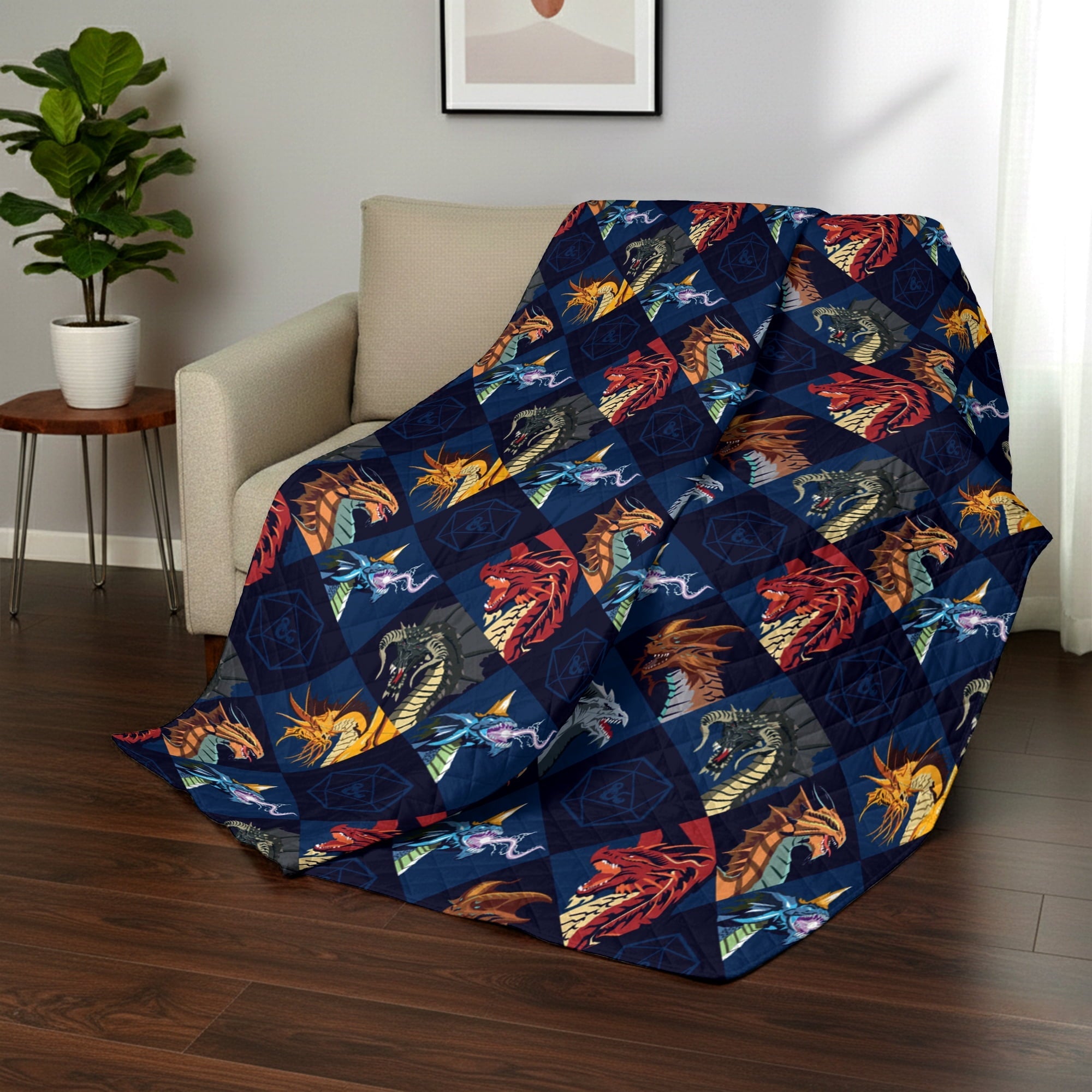 Quilted Throw Blanket 60x80 inches, Kids Character Bedding