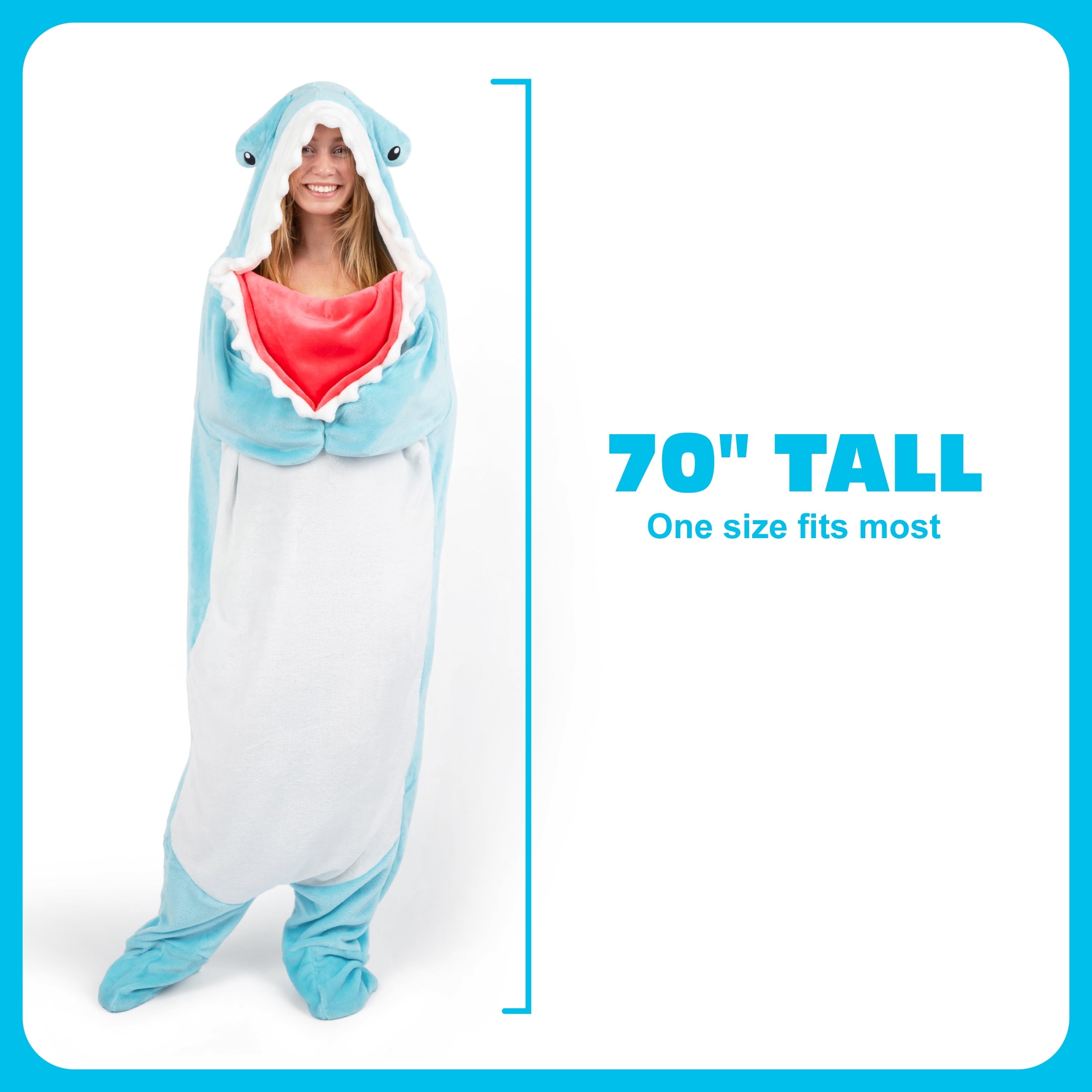 Hammerhead Blanket 70" Throw Blanket with Sleeves
