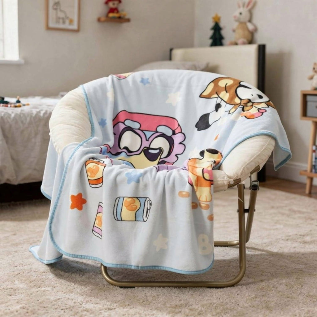 Family Kids Throw Blanket, Soft Coral Fleece, Multicolor, 46" x 60"