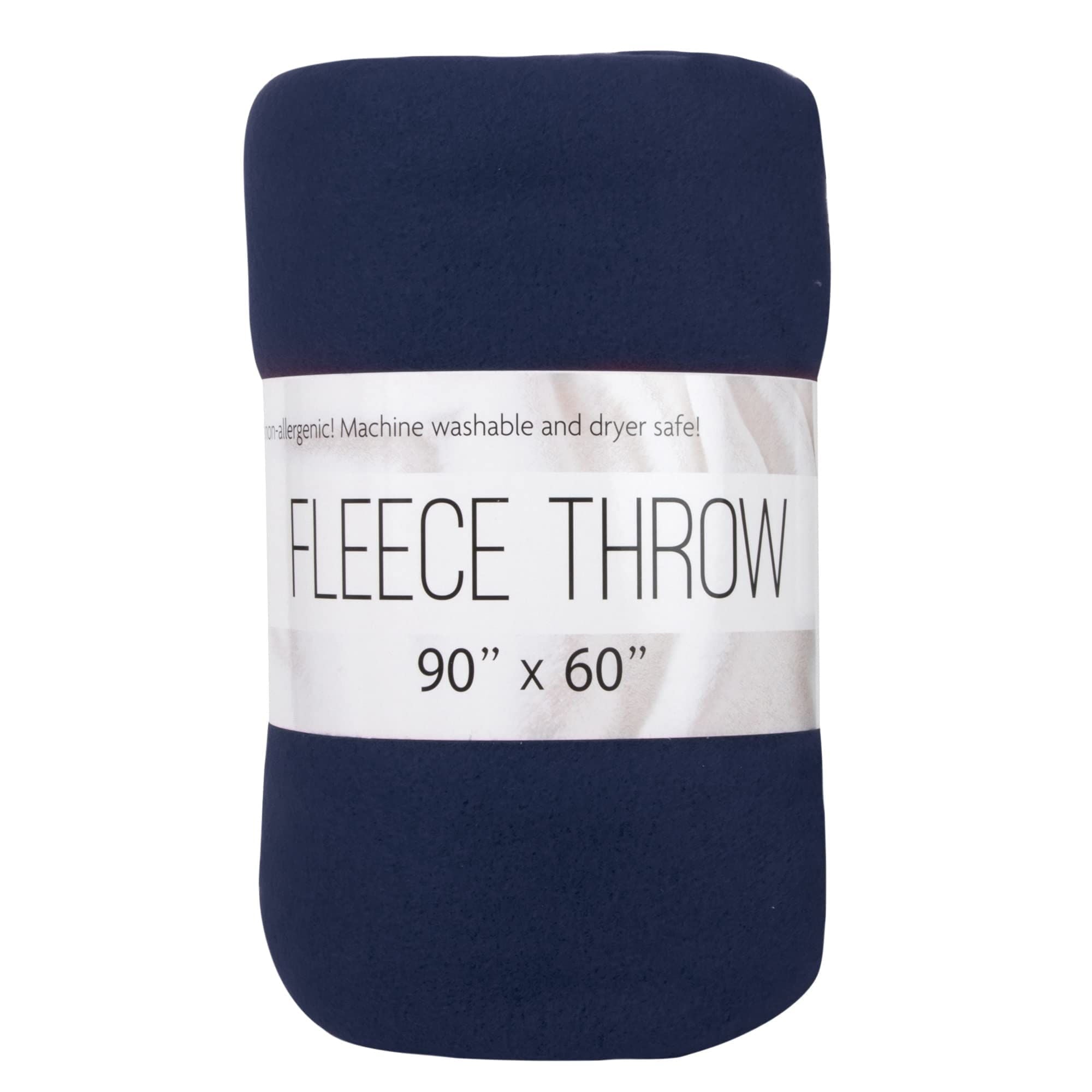 Solid Color 90"L x 60"W Fleece Throw Blanket for Fall, Winter, Spring, Summer, Men, Women, Homeless, Charity Donation...