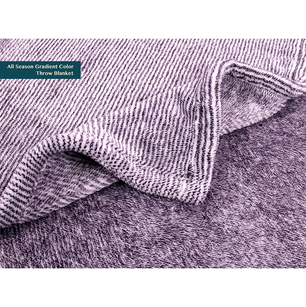 Flannel Fleece Ombre Throw Blanket for Couch | Super Soft Cozy Microfiber Couch Blanket | Gradient Decorative Accent ...