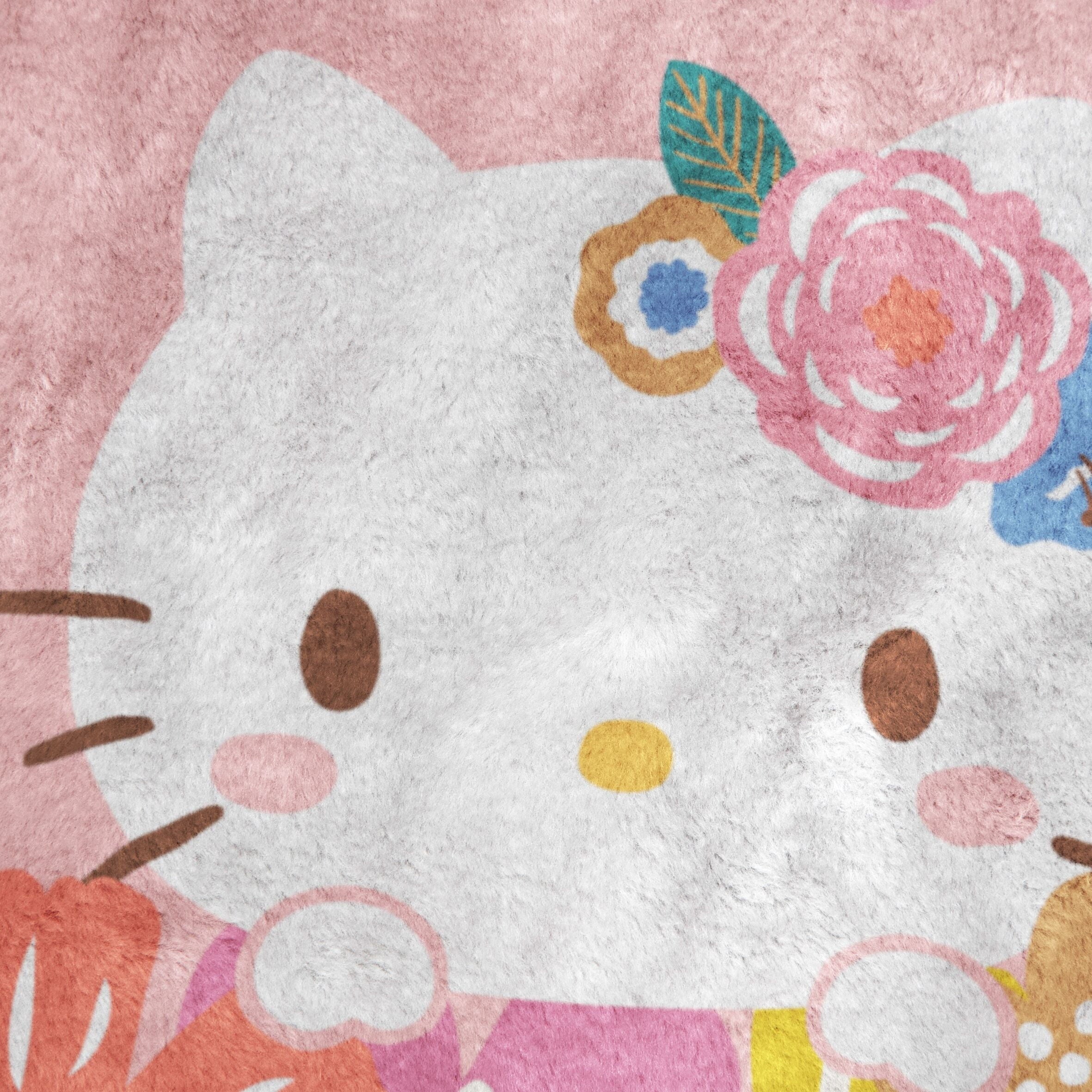 Floral Grace 46 x 60 Coral Fleece Kids Throw Blanket - Soft Bedding Accessories