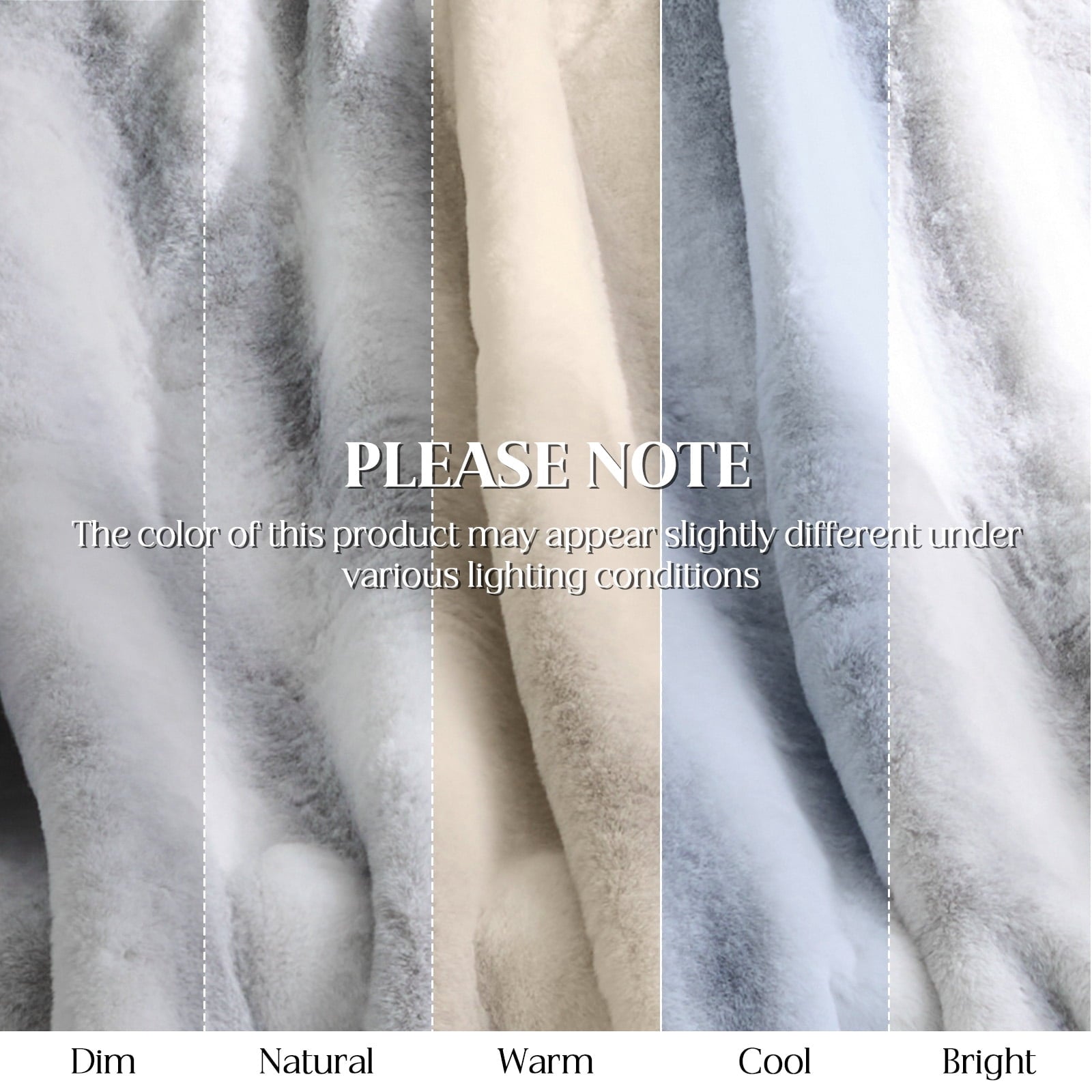 Luxury Faux Fur Throw Blanket for Bed Super Thick Warm Fuzzy Blankets for Bedroom Living Room, 60" x 80", White