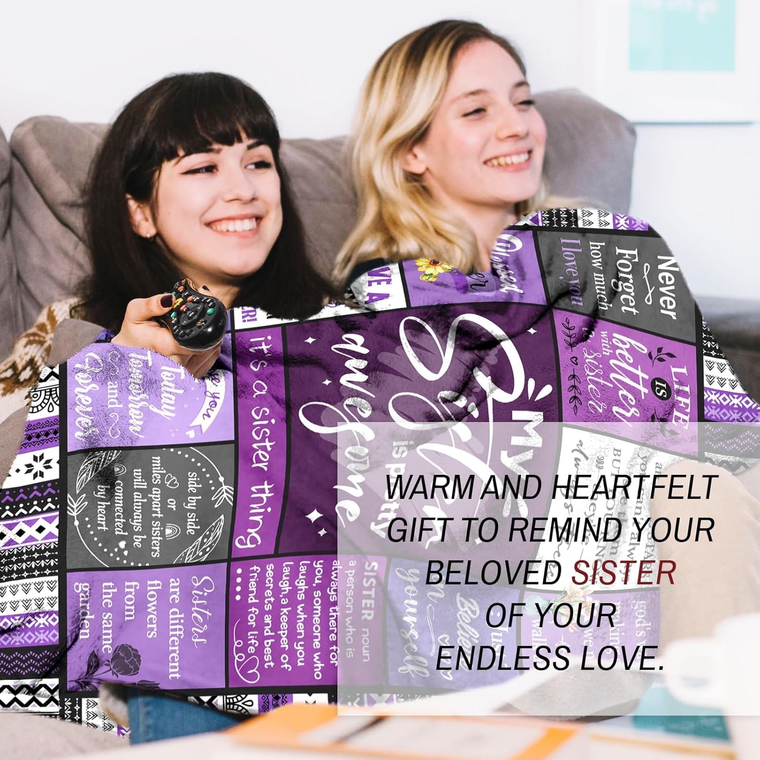 Sister Gifts Blanket, Sister Gifts , Happy Birthday Gifts for Sister, Unique Sister Gifts for My Dear Sister on Mothe...